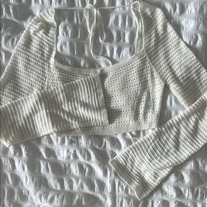 Grey Bandit White Crochet Top